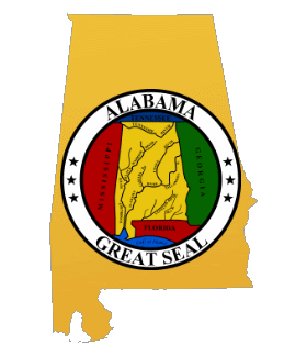 Map and Seal of Alabama