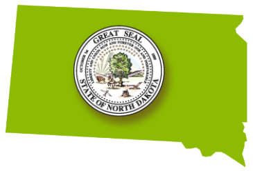 North Dakota Map and Seal